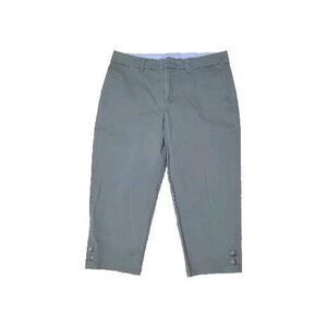 Croft Barrow Capri Pants Womens 10 Sage Green Effortless Stretch Capri  Pockets